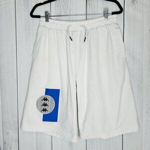 Kappa Men's White Athletic Long Shorts - Size Large - 11.5” Inseam - White